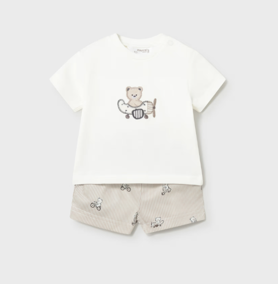 Mayoral Teddy Shorts & T-Shirt Set Style 1275 - Mole